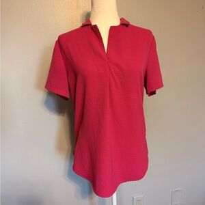 Hilary Radley Fuchsia Short Sleeve Top